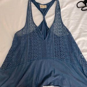 Hollister medium tank top blue
